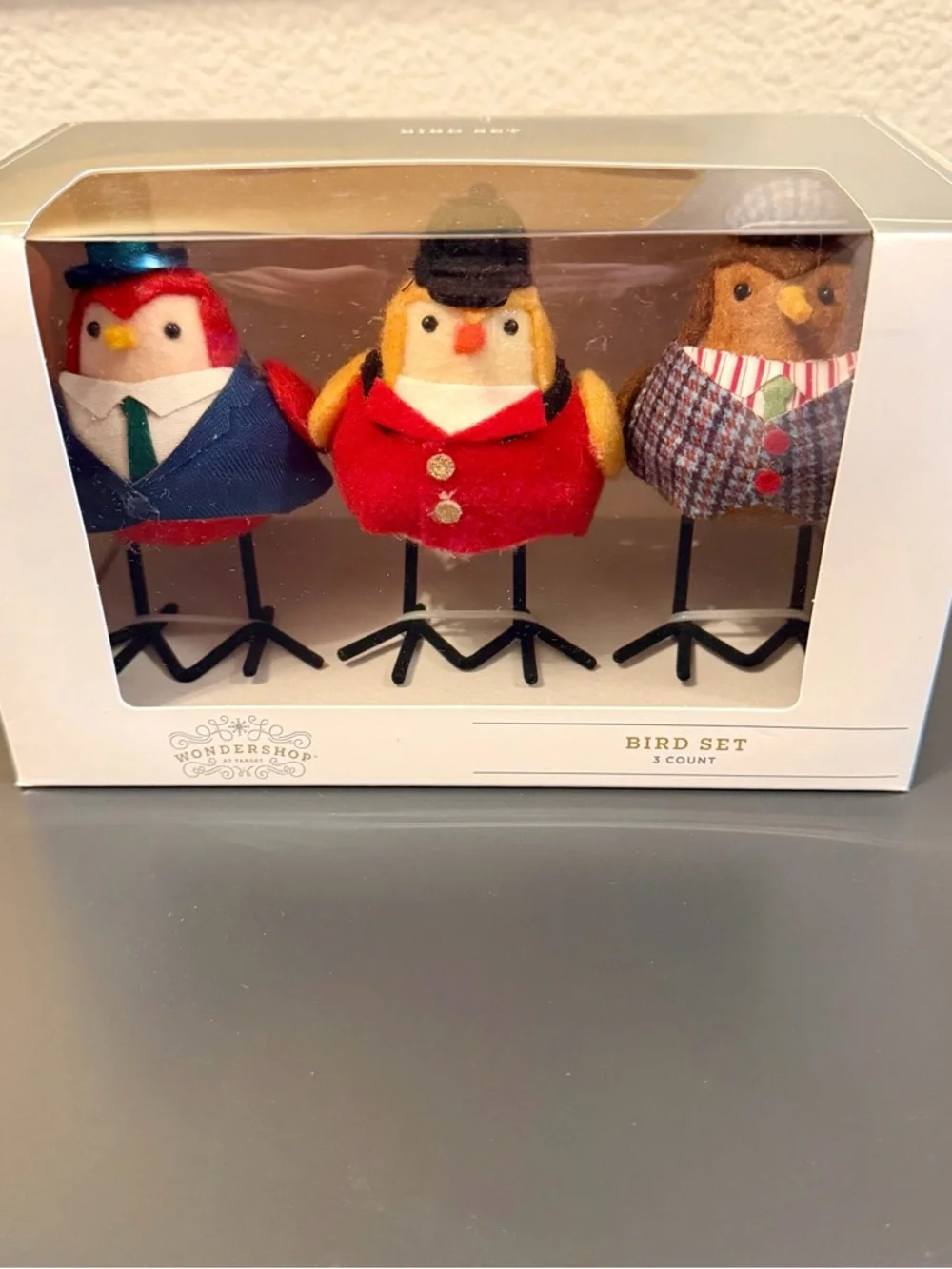 Target Wondershop Featherly Friends NWT 3pk Christmas 4.25